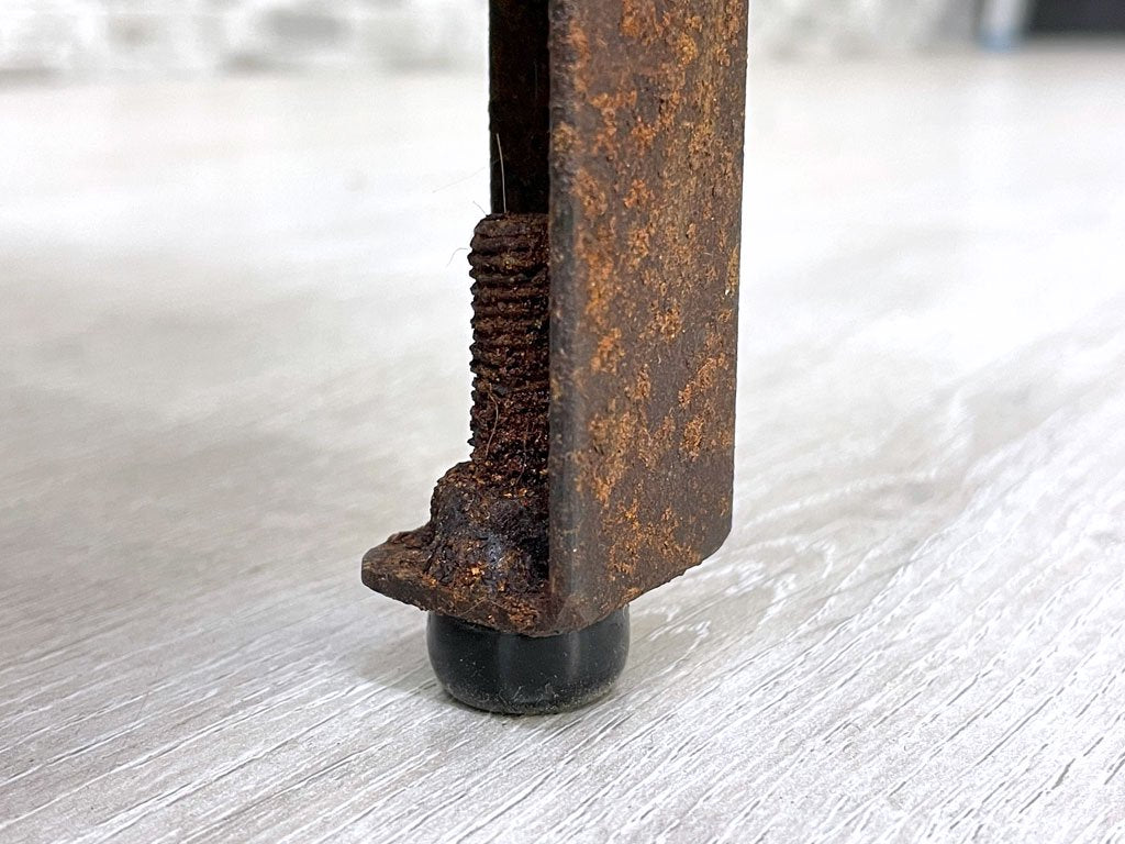 インダストリアルデザイン Industrial Design 杉材 × アイアン ローテーブル センターテーブル W91cm ビンテージスタイル ●