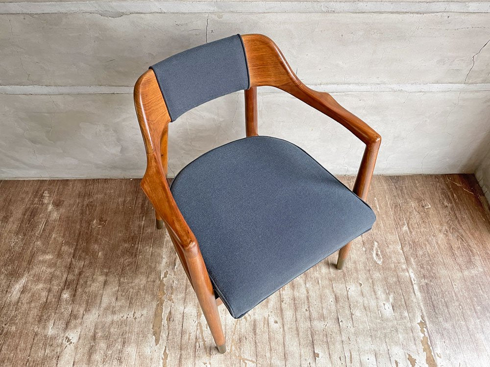 THE B.L. Marble CHAIR COMPANY社製 ビンテージアームチェア ダイニングチェア ファブリック グレーブラック アクメファニチャー取扱い♪