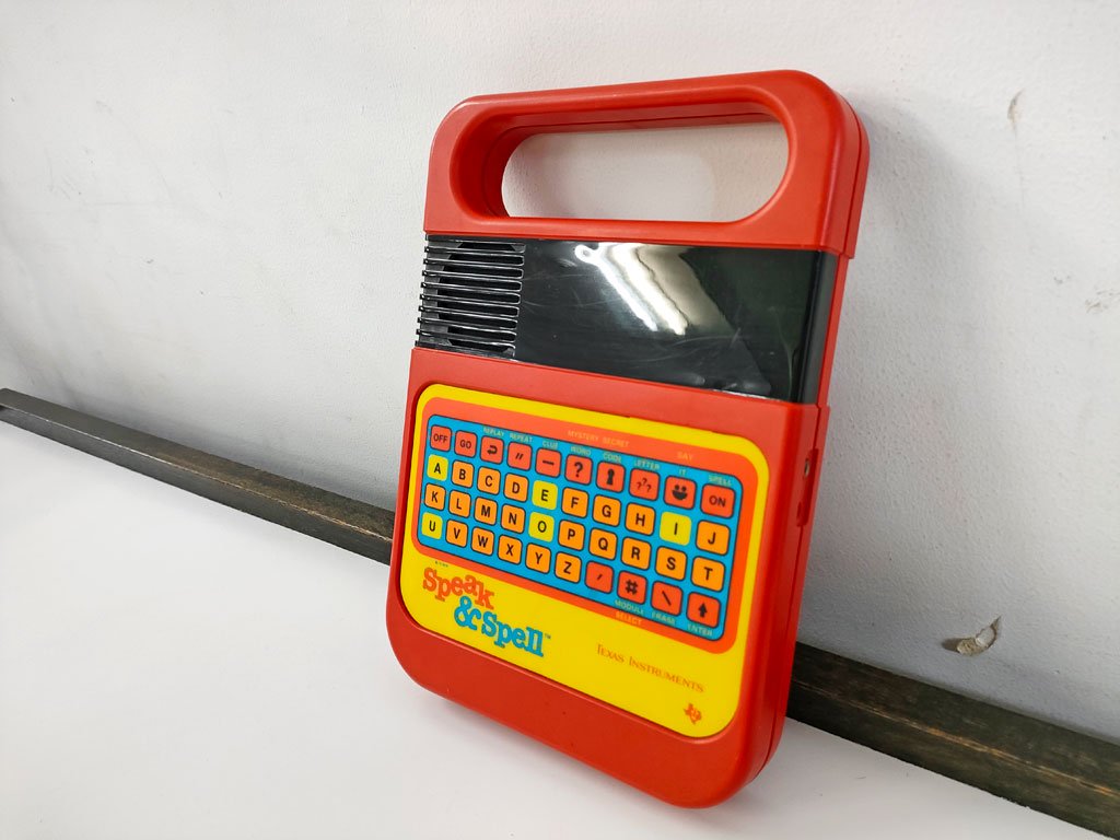 テキサスインスツルメンツ TEXAS INSTRUMENTS スピークアンドスペル Speak & Spell 英語 知育玩具 レトロ ●