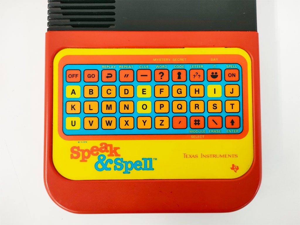 テキサスインスツルメンツ TEXAS INSTRUMENTS スピークアンドスペル Speak & Spell 英語 知育玩具 レトロ ●