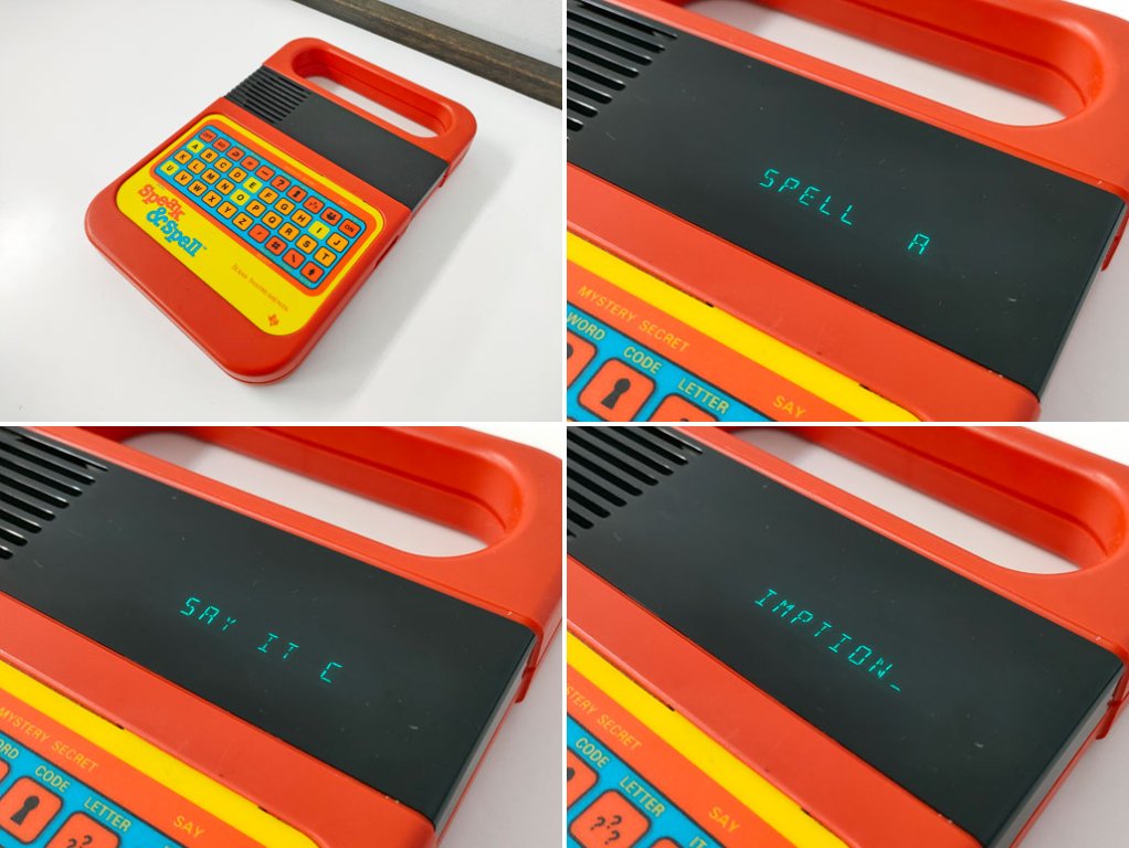 テキサスインスツルメンツ TEXAS INSTRUMENTS スピークアンドスペル Speak & Spell 英語 知育玩具 レトロ ●