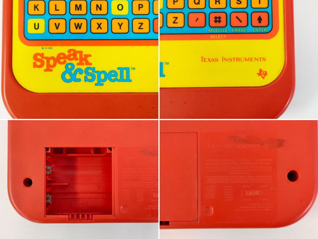 テキサスインスツルメンツ TEXAS INSTRUMENTS スピークアンドスペル Speak & Spell 英語 知育玩具 レトロ ●