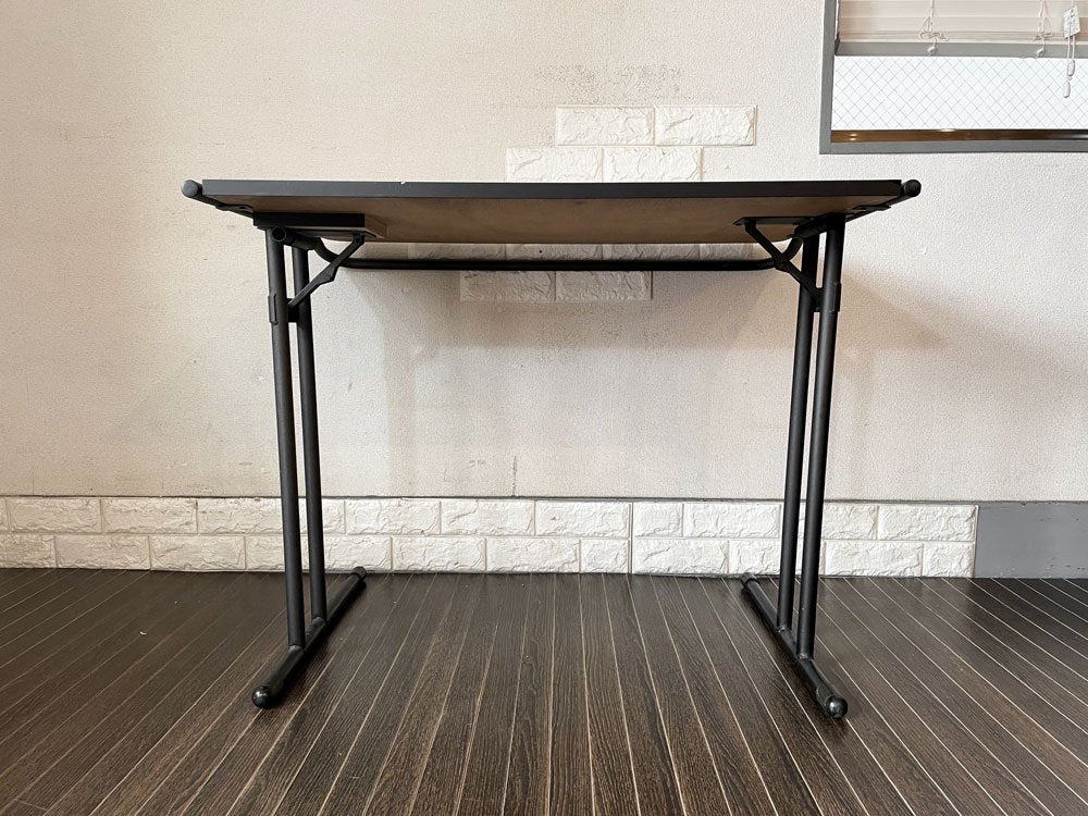ビンテージスタイル Vintage Style フォールディングデスク ワークテーブル メラミン天板×スチール脚 W95cm 折りたたみ ◎