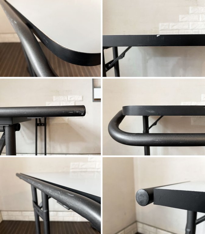 ビンテージスタイル Vintage Style フォールディングデスク ワークテーブル メラミン天板×スチール脚 W95cm 折りたたみ ◎