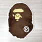 アベイシングエイプ A BATHING APE BIG APE HEAD RUG MAT ラグ マット ブラウン 70×102 定価26,180円 ●