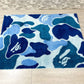 アベイシングエイプ A BATHING APE ABC CAMO BIG RUG MAT ラグ マット ABCカモ ブルー 140×103 廃番 参考定価26,180円 ●