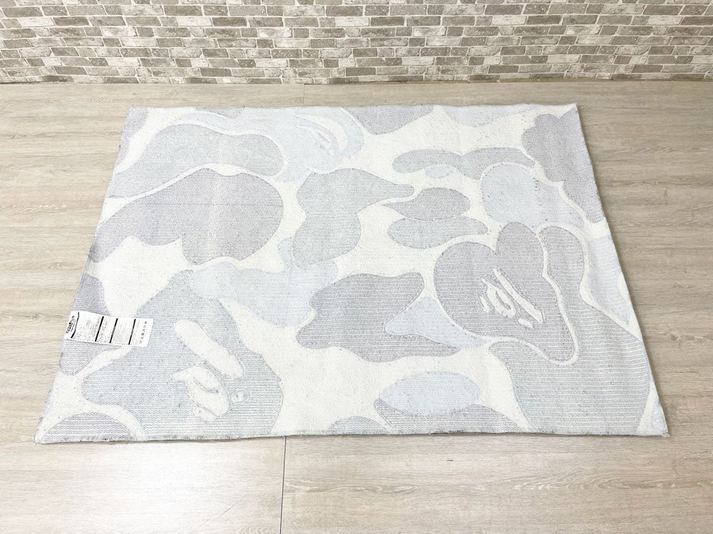 アベイシングエイプ A BATHING APE ABC CAMO BIG RUG MAT ラグ マット ABCカモ ブルー 140×103 廃番 参考定価26,180円 ●