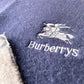 バーバリー BURBERRY トラディション ウール100% ブランケット 毛布 ホースロゴ 日本製 ネイビー×グレー 未使用品 ★