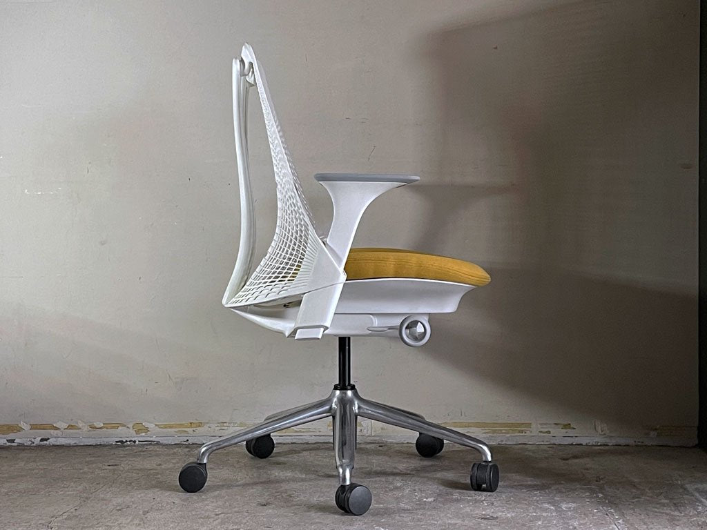 ハーマンミラー Herman Miller セイルチェア SAYL Chair イエロー デスクチェア イヴ・ベアール スタジオホワイト ■