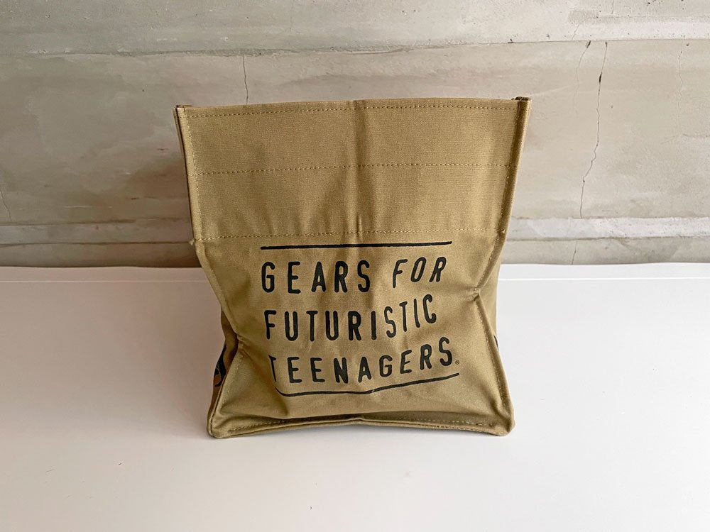 ヒューマンメイド HUMAN MADE ロゴボックストートバッグ LOGO BOX TOTE BAG カーキ キャンバスボックス 収納ケース♪