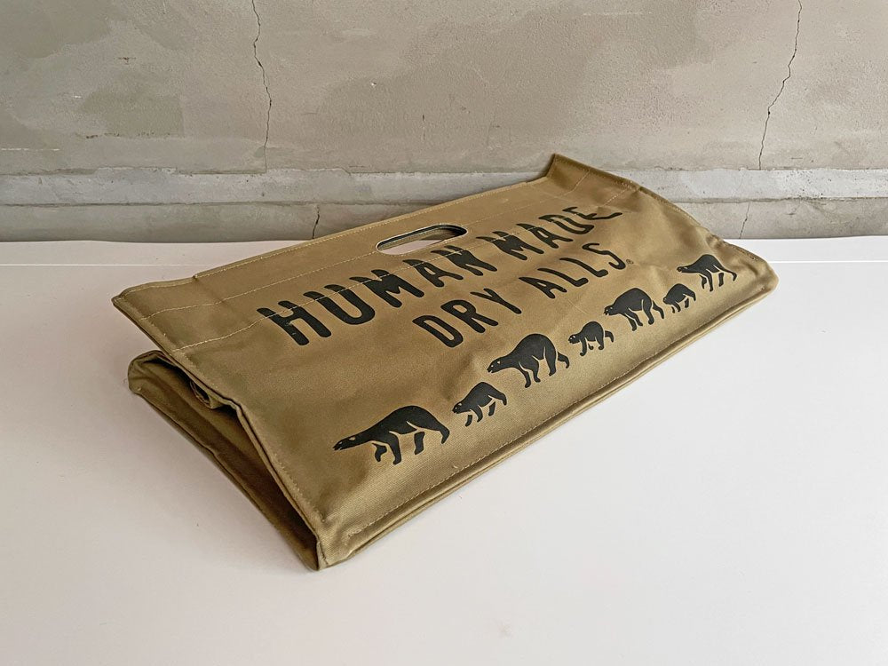 ヒューマンメイド HUMAN MADE ロゴボックストートバッグ LOGO BOX TOTE BAG カーキ キャンバスボックス 収納ケース♪