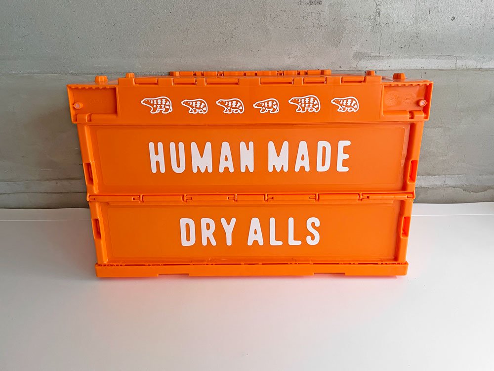 ヒューマンメイド HUMAN MADE 折り畳み式コンテナボックス 50L オレンジ CONTAINER 50L ORANGE 未使用品♪