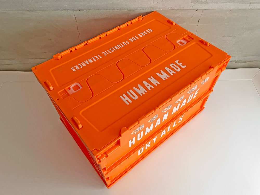 ヒューマンメイド HUMAN MADE 折り畳み式コンテナボックス 50L オレンジ CONTAINER 50L ORANGE 未使用品♪