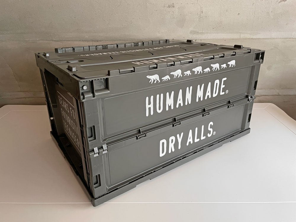 ヒューマンメイド HUMAN MADE 折り畳み式コンテナボックス 74L オリーブ ドラブ CONTAINER 74L OLIVE DRAB 未使用品♪