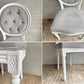 サラグレース Sarah Grace SGD ダイニングチェア オーバルバック ホワイト & ライトグレー ベルベット 定価\49,500- B ♪