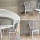 サラグレース Sarah Grace SGD ダイニングチェア オーバルバック ホワイト & ライトグレー ベルベット 定価\49,500- B ♪