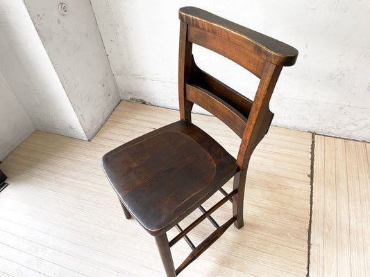 UKビンテージ UK Vintage チャーチチェア Church Chair ダイニングチェア バイブルボックス アンティーク 英国家具 ★