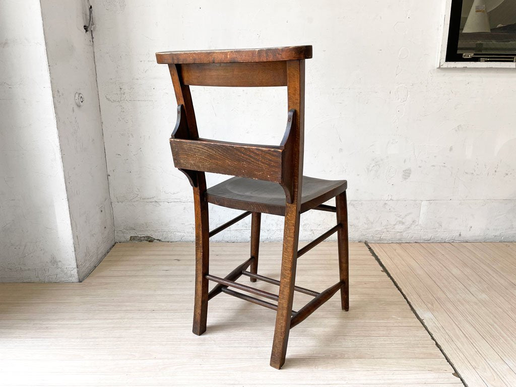 UKビンテージ UK Vintage チャーチチェア Church Chair ダイニングチェア バイブルボックス アンティーク 英国家具 ★