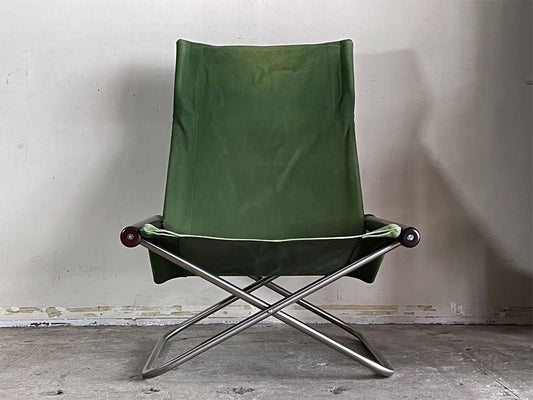 ニーチェア エフ Ny chair F フォールディングチェア 新居猛 グリーン×ダーク 廃番 藤栄 エックス MoMA ■