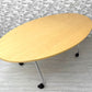 ヴィトラ Vitra アドホック Ad Hoc ワーキングデスク オーバル ビーチ材天板 ミーティングテーブル ダイニングテーブル W180cm キャスター付 アントニオ・チッテリオ ●