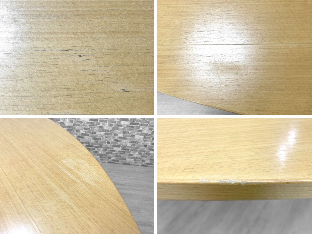 ヴィトラ Vitra アドホック Ad Hoc ワーキングデスク オーバル ビーチ材天板 ミーティングテーブル ダイニングテーブル W180cm キャスター付 アントニオ・チッテリオ ●
