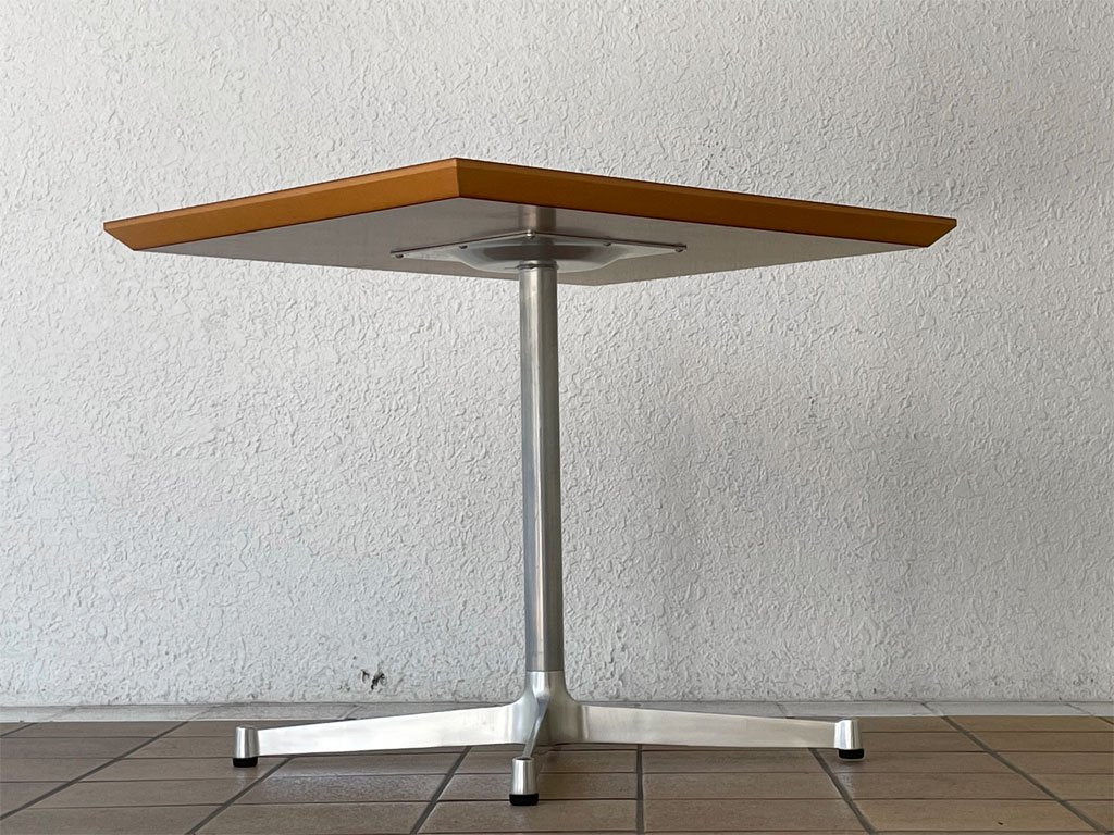 ディーアンドデパートメント D&DEPARTMENT カフェテーブル Cafe Table ロースウッド メラミン天板 クロームメッキ X脚 ミッドセンチュリー ◇