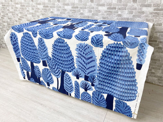 マリメッコ marimekko メトサンヴァキ Metsanvaki ブルー クリスティーナ・イソラ デザイン 144×204cm 生地 ファブリック 希少 フィンランド D ●