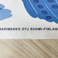 マリメッコ marimekko メトサンヴァキ Metsanvaki ブルー クリスティーナ・イソラ デザイン 144×204cm 生地 ファブリック 希少 フィンランド D ●