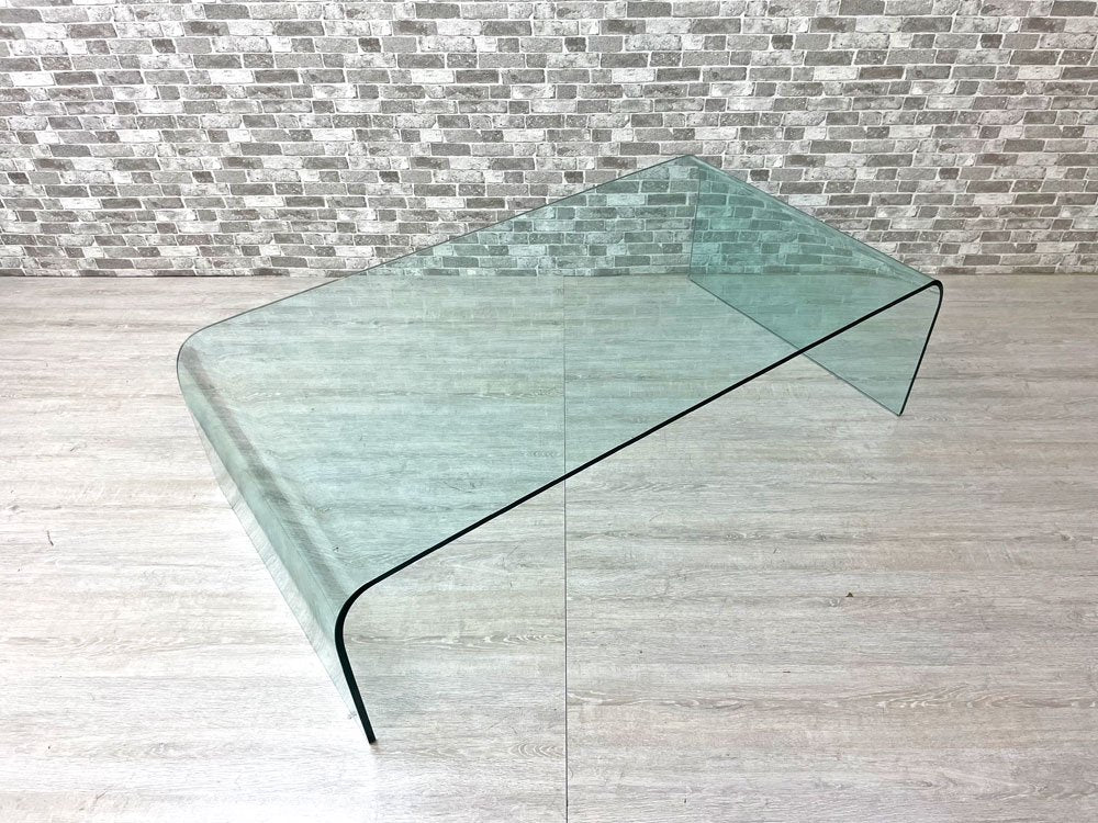 モダンデザイン Modern Design ガラス センターテーブル リビングテーブル ローテーブル W130cm ●
