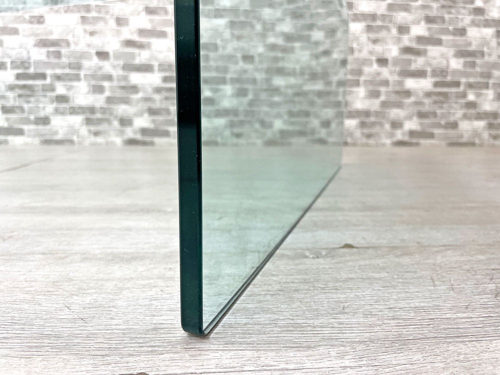 モダンデザイン Modern Design ガラス センターテーブル リビングテーブル ローテーブル W130cm ●