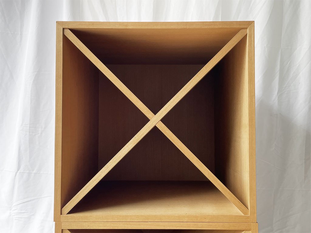 クラフト家具 ワインラック ボトルラック シェルフ タモ材 127cm 店舗什器 オーダーメイド ◇
