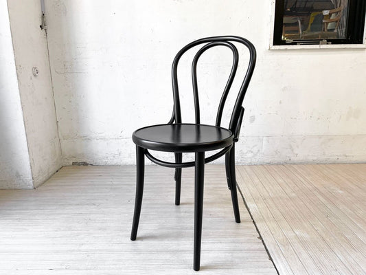 トン TON トーネット THONET No.18 ダイニングチェア ビーチ材 ベントウッドチェア 曲木 チェコ製 ブラック A ★