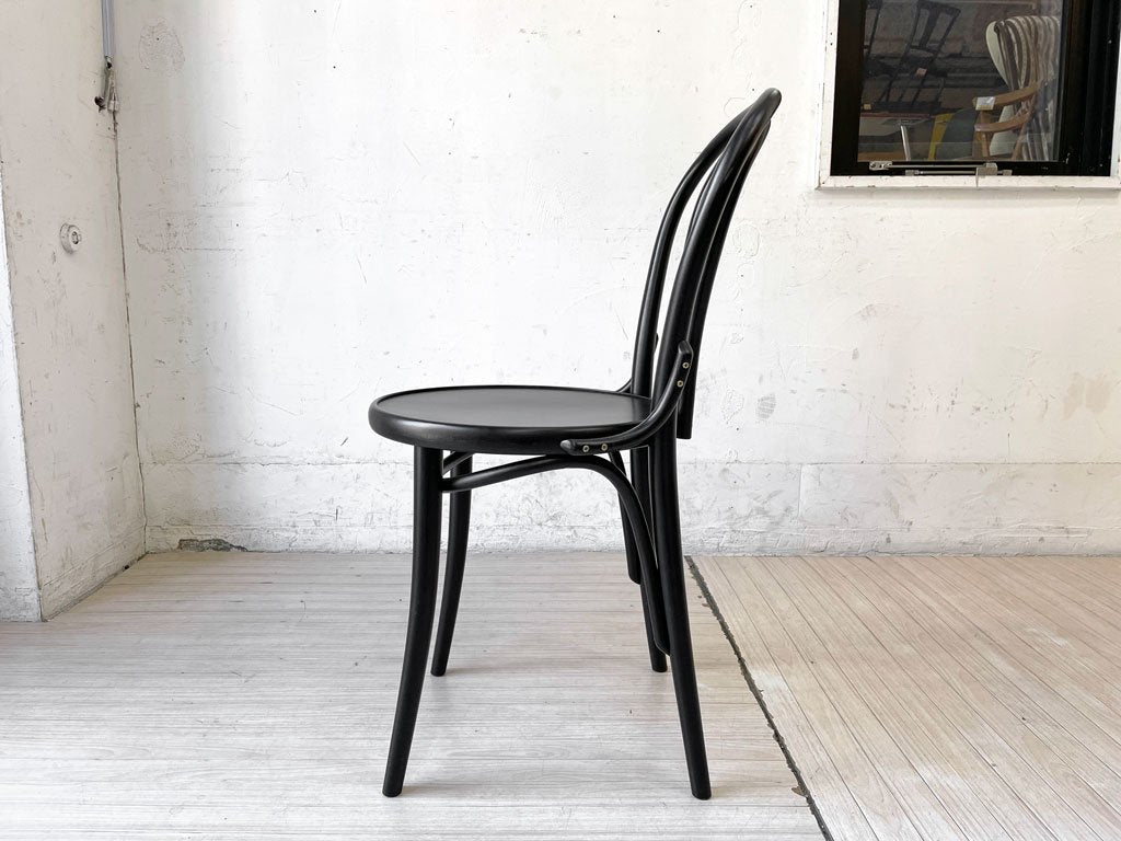 トン TON トーネット THONET No.18 ダイニングチェア ビーチ材 ベントウッドチェア 曲木 チェコ製 ブラック A ★