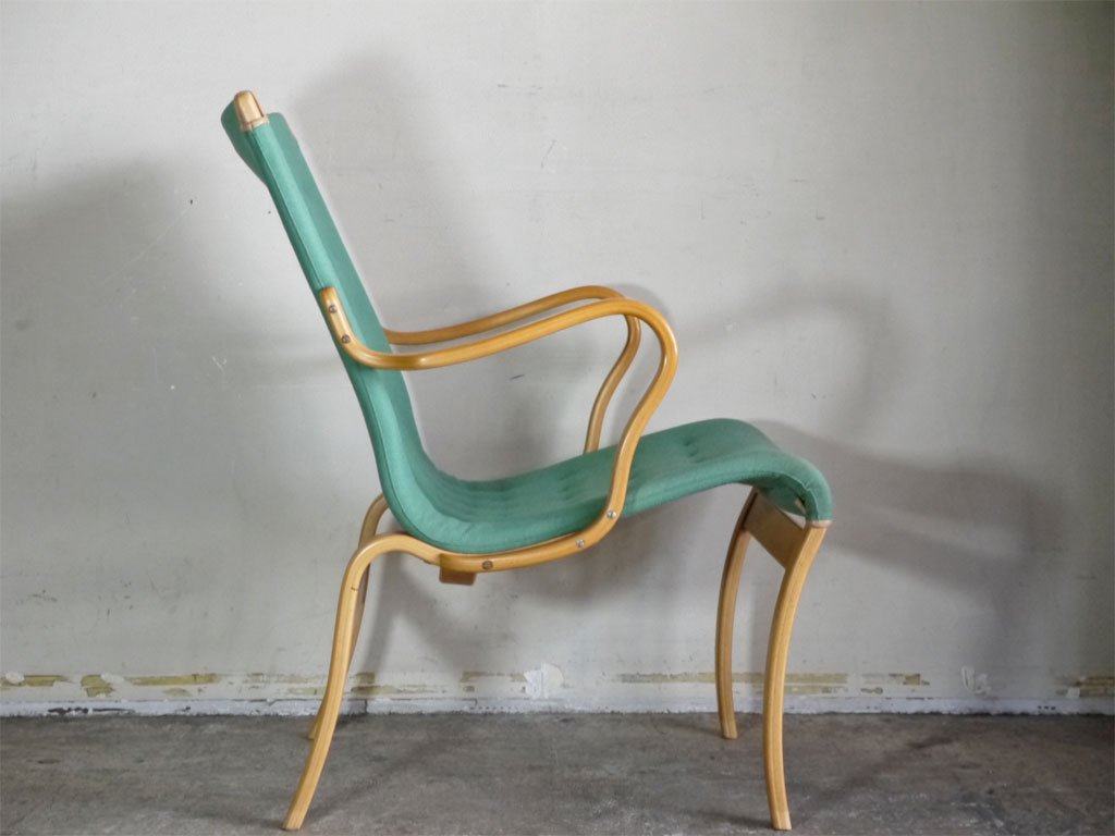 ブルーノ・マットソン インターナショナル BRUNO MATHSSON INTERNATIONAL ミナチェア Mina chair ビンテージ グリーン ファブリック スウェーデン ■