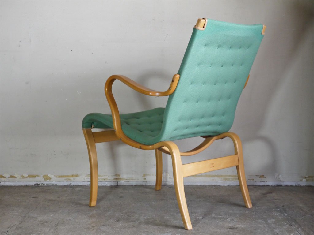 ブルーノ・マットソン インターナショナル BRUNO MATHSSON INTERNATIONAL ミナチェア Mina chair ビンテージ グリーン ファブリック スウェーデン ■