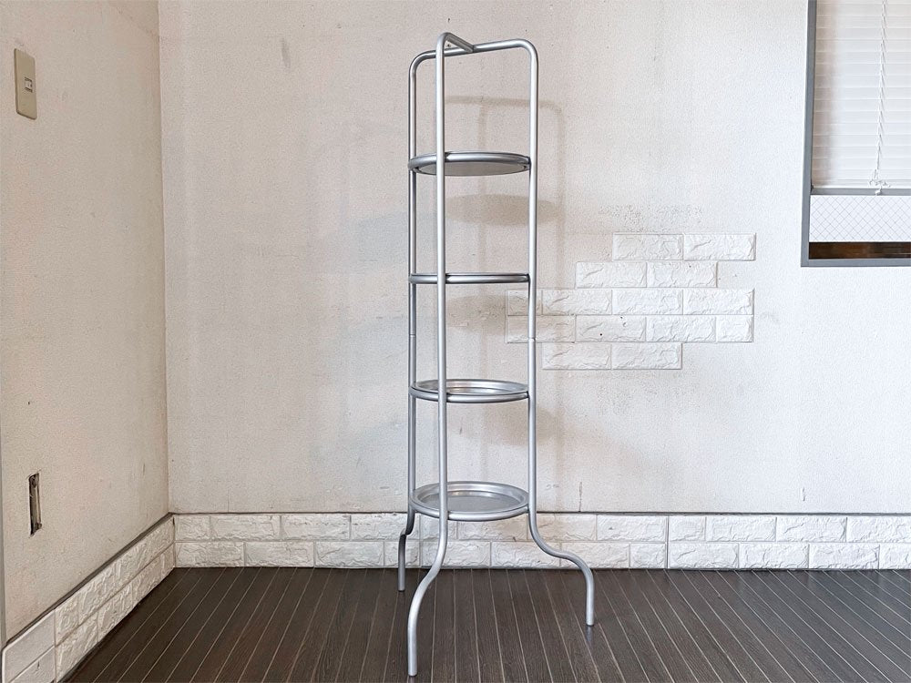 インダストリアルデザイン Industrial design スチール製 フラワースタンド プランタースタンド 花台 4段 H139cm 店舗什器 ◎