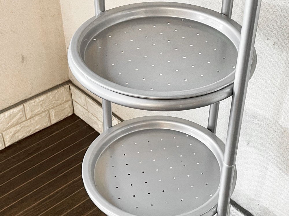 インダストリアルデザイン Industrial design スチール製 フラワースタンド プランタースタンド 花台 4段 H139cm 店舗什器 ◎