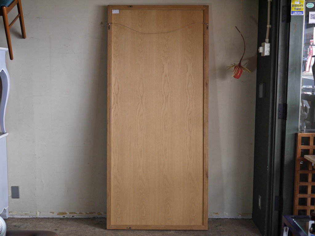 ナチュラルデザイン Natural Design オーク無垢材 ウォールミラー W90cm H200cm 特大サイズ 店舗什器 ■