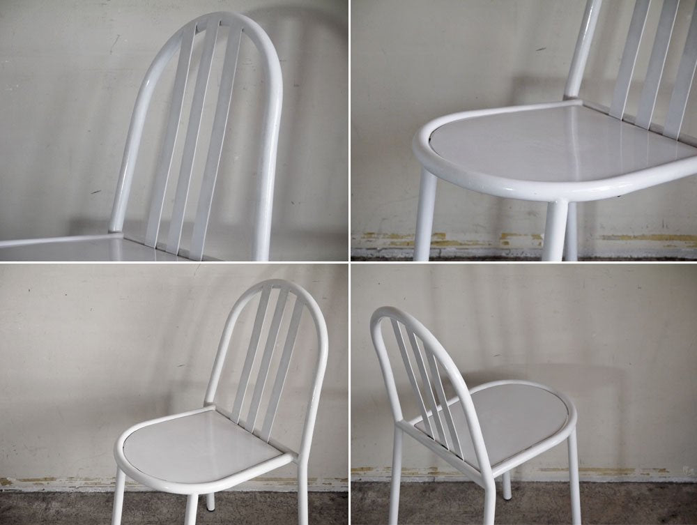 フレンチビンテージ French Vintage ステヴァンチェア Stevens Chair モデルC ホワイト スタッキング ロベール・マレ・ステヴァン ■