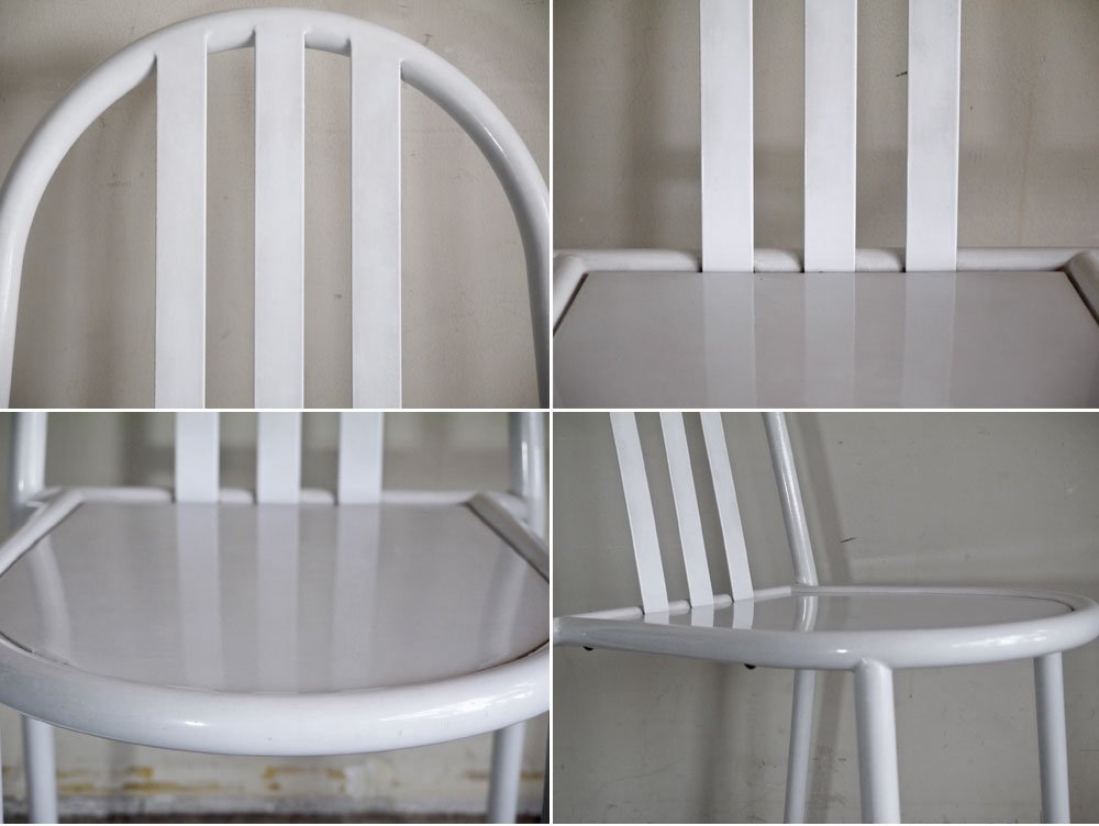 フレンチビンテージ French Vintage ステヴァンチェア Stevens Chair モデルC ホワイト スタッキング ロベール・マレ・ステヴァン ■