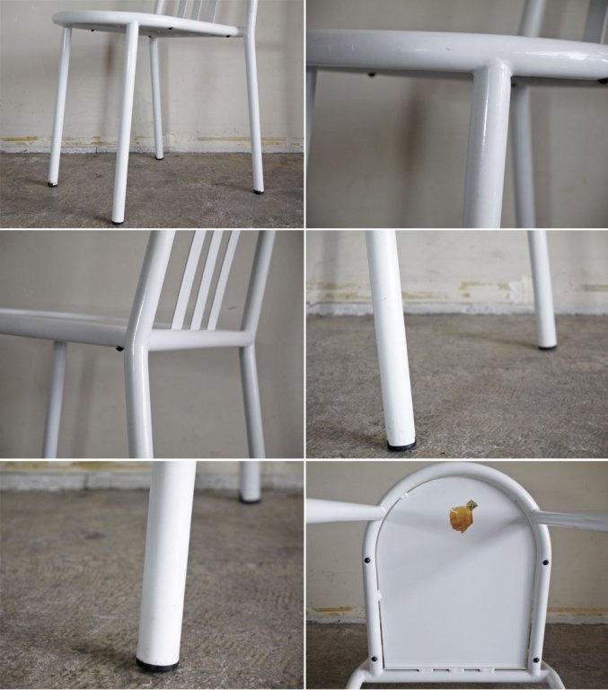 フレンチビンテージ French Vintage ステヴァンチェア Stevens Chair モデルC ホワイト スタッキング ロベール・マレ・ステヴァン ■