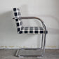 ノル Knoll ミースファンデルローエコレクション Mies van der Rohe Collection ブルーノ アームチェア チューブラー Brno Arm Chair ギンガムチェック ■