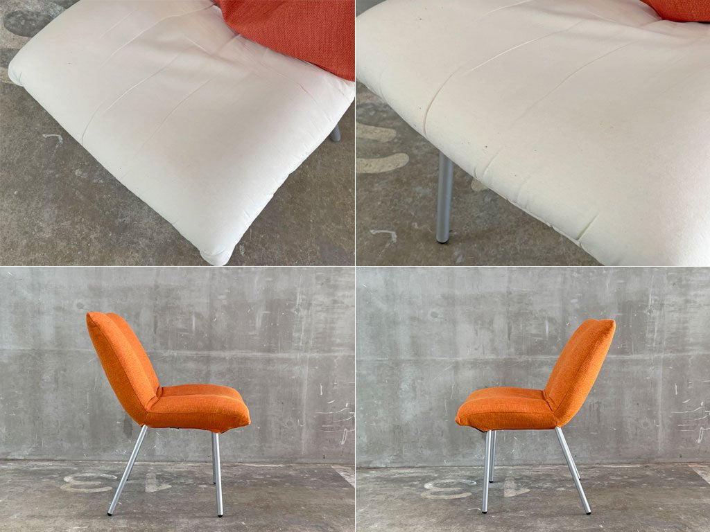 リーンロゼ ligneroset　ロゼカラン ダイニングチェア ROSET Calin steel leg カラン CALIN チェア オレンジファブリック D 〓