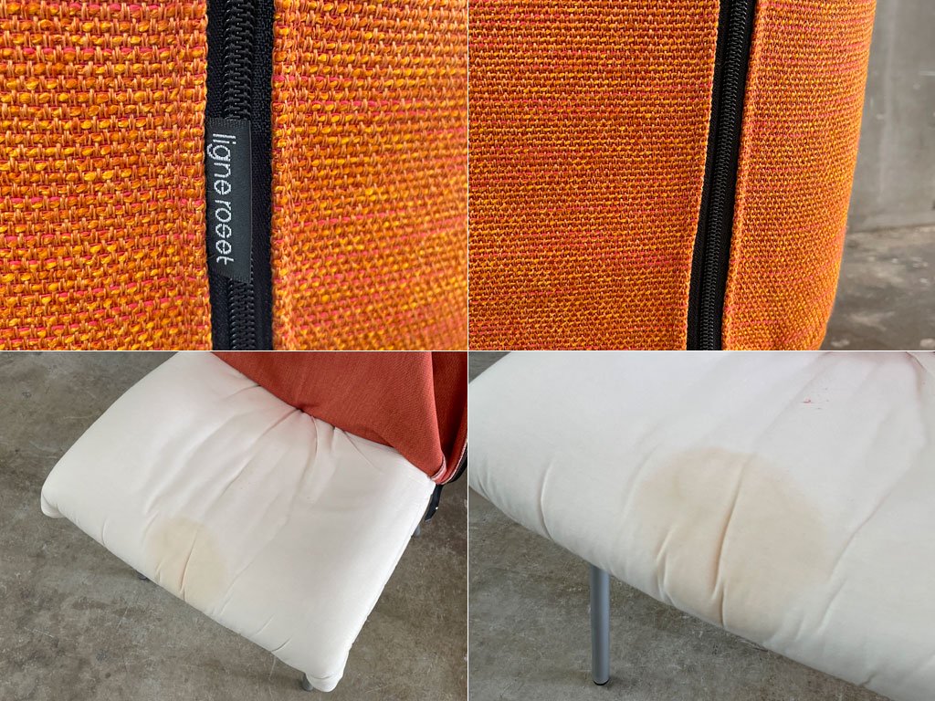 リーンロゼ ligneroset　ロゼカラン ダイニングチェア ROSET Calin steel leg カラン CALIN チェア オレンジファブリック C 〓