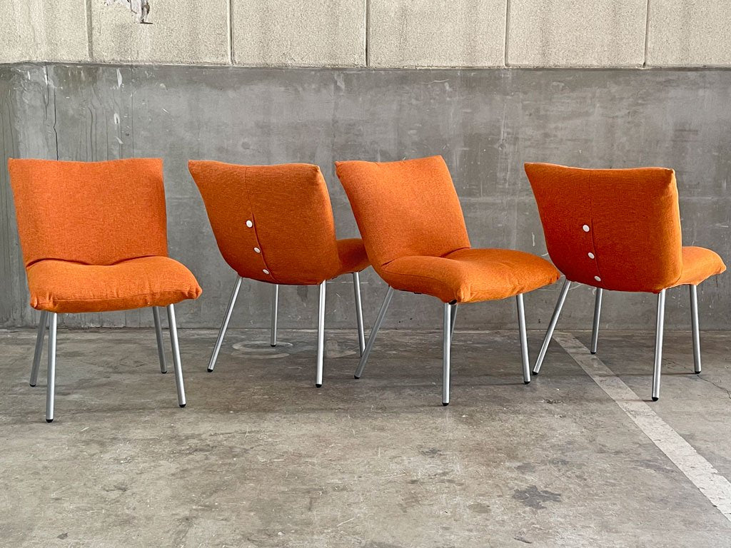 リーンロゼ ligneroset　ロゼカラン ダイニングチェア ROSET Calin steel leg カラン CALIN チェア オレンジファブリック C 〓