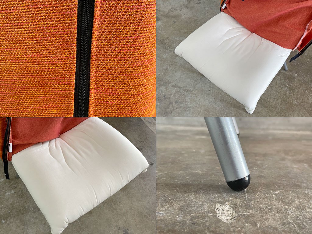 リーンロゼ ligneroset　ロゼカラン ダイニングチェア ROSET Calin steel leg カラン CALIN チェア オレンジファブリック B 〓