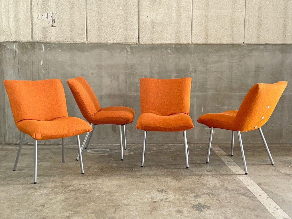 リーンロゼ ligneroset　ロゼカラン ダイニングチェア ROSET Calin steel leg カラン CALIN チェア オレンジファブリック B 〓