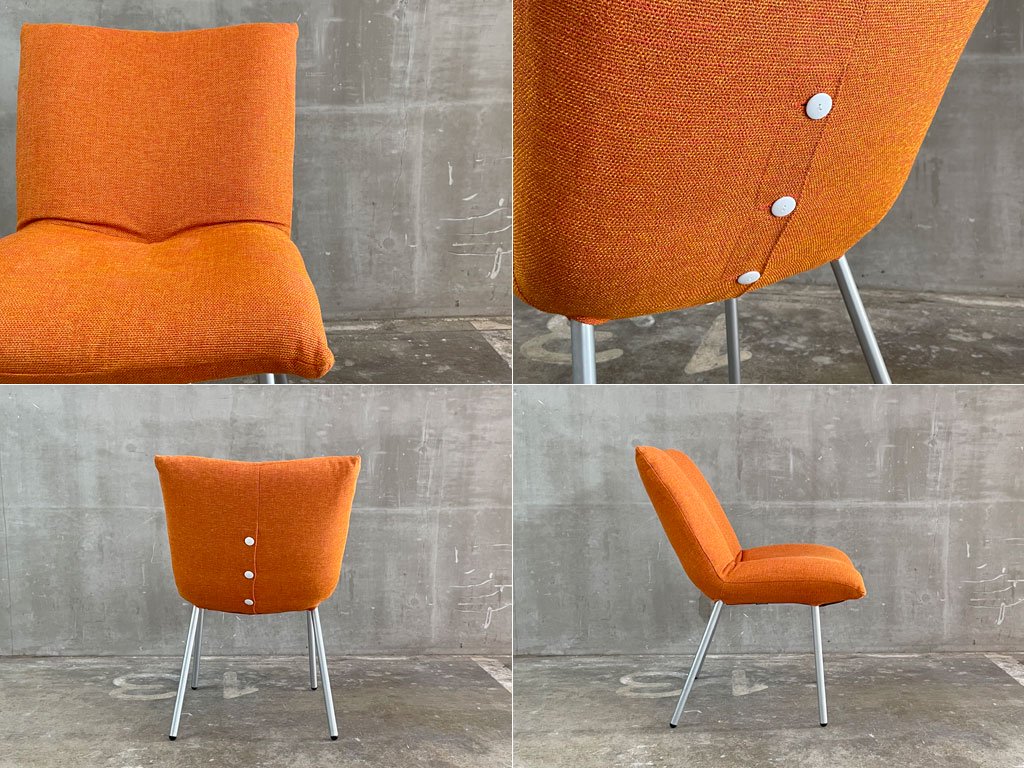 リーンロゼ ligneroset　ロゼカラン ダイニングチェア ROSET Calin steel leg カラン CALIN チェア オレンジファブリック A 〓