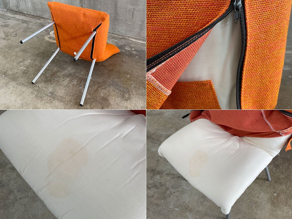 リーンロゼ ligneroset　ロゼカラン ダイニングチェア ROSET Calin steel leg カラン CALIN チェア オレンジファブリック A 〓