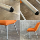 リーンロゼ ligneroset　ロゼカラン ダイニングチェア ROSET Calin steel leg カラン CALIN チェア オレンジファブリック A 〓